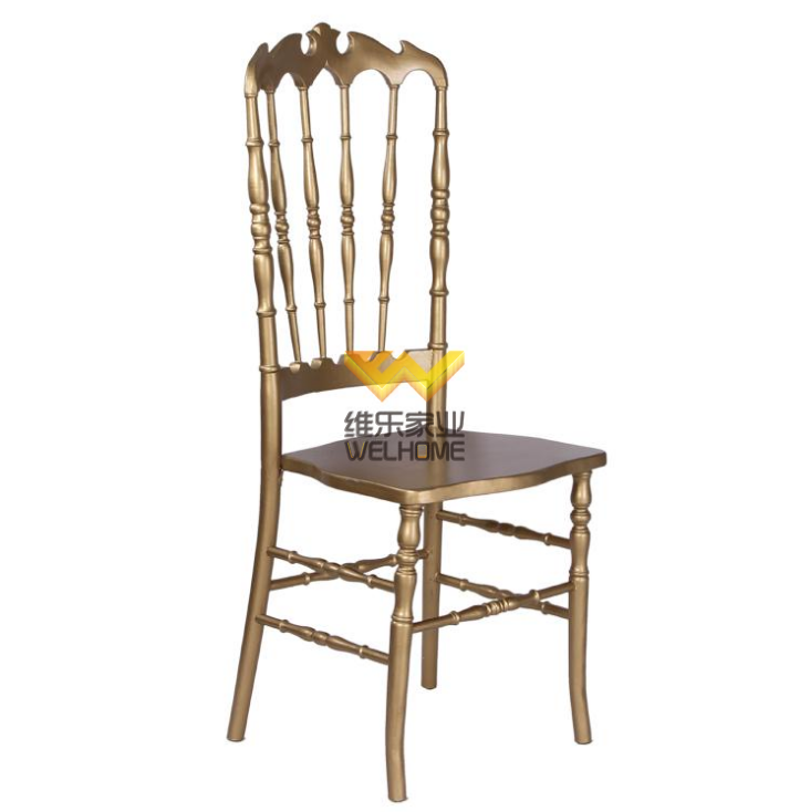 Gold solid wood Highback  Napoleon chair for wedding/event